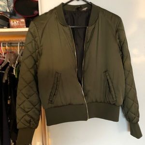 H&M Forest green bomber jacket